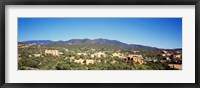 Framed High angle view of a city, Santa Fe, New Mexico, USA