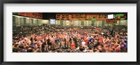 Framed Large group of people on the trading floor, Chicago Board of Trade, Chicago, Illinois, USA