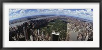 Framed Aerial View of New York City with Central Park