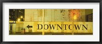 Framed Downtown Sign Printed On A Wall, San Francisco, California