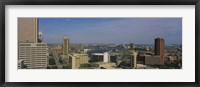 Framed High angle view of skyscrapers in a city, Baltimore, Maryland, USA