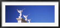 Framed Low angle view of statues on a wall, Caesars Place, Las Vegas, Nevada, USA