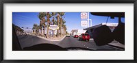 Framed Traffic entering downtown, Las Vegas, Nevada, USA