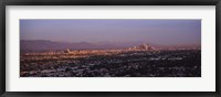 Framed Aerial view of Hollywood and San Gabriel Mountains