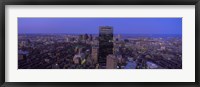 Framed Aerial View of Boston at Night