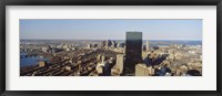 Framed Aerial View of Boston, Massachusetts