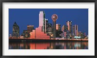 Framed Reflection of skyscrapers in a lake, Digital Composite, Dallas, Texas, USA