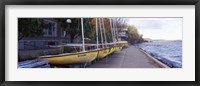 Framed Sailboats in a row, University of Wisconsin, Madison, Dane County, Wisconsin, USA