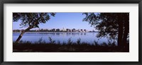 Framed Lake Monona and Madison, Wisconsin Through the Trees