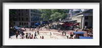 Framed Tourists in a market, Faneuil Hall Marketplace, Quincy Market, Boston, Suffolk County, Massachusetts, USA