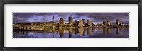 Framed Portland Skyline on a cloudy day, Oregon