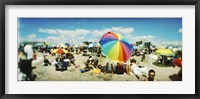 Framed Bright Umbrella on Coney Island