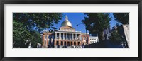 Framed Facade of a government building, Massachusetts State Capitol, Boston, Suffolk County, Massachusetts, USA