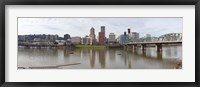 Framed Buildings at the waterfront, Willamette River, Portland, Multnomah County, Oregon, USA 2010