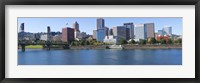 Framed Bridge across a river, Willamette River, Portland, Oregon, USA 2010