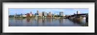 Framed Buildings at the waterfront, Willamette River, Portland, Oregon