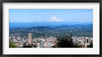 Framed High angle view of a city, Mt Hood, Portland, Oregon, USA 2010