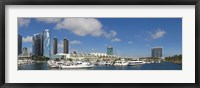 Framed Buildings in a city, San Diego Convention Center, San Diego, Marina District, San Diego County, California, USA