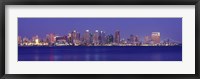 Framed San Diego in Bright Blue