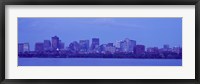 Framed Skyscrapers at the waterfront, Charles River, Boston, Suffolk County, Massachusetts, USA