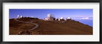 Framed Science city observatories, Haleakala National Park, Maui, Hawaii, USA