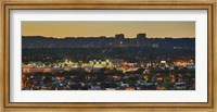 Framed Century City at dusk, Culver City, Los Angeles County, California