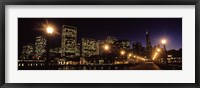 Framed San Francisco Skyline at Night