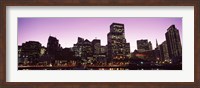 Framed San Francisco Waterfront Lit Up at Dusk, California, USA