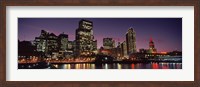 Framed Buildings on the San Francisco at Night, California, USA