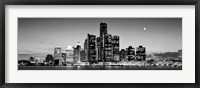 Framed Buildings at the waterfront, River Detroit, Detroit, Michigan, USA