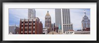 Framed Low angle view of downtown skyline, Tulsa, Oklahoma