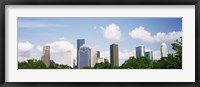 Framed Houston Skyline with Clouds, Texas, USA