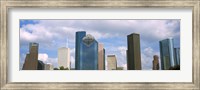 Framed Low angle view of skyscrapers, Houston, Texas, USA