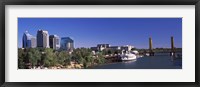 Framed Downtown and Tower Bridge, Sacramento, CA, USA