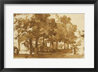 Framed Market Scene Under Trees in Katwijk