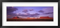 Framed Monument Valley with Purple Sky, Arizona