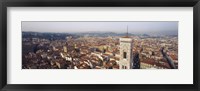 Framed Aerial view of a city, Florence, Tuscany, Italy