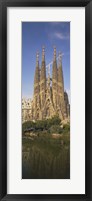 Framed Low Angle View Of A Cathedral, Sagrada Familia, Barcelona, Spain