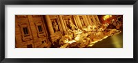 Framed Fountain lit up at night, Trevi Fountain, Rome, Italy