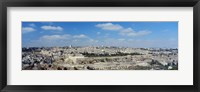 Framed Ariel View Of The Western Wall, Jerusalem, Israel