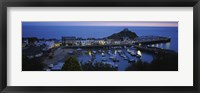 Framed High angle view of boats docked at the harbor, Devon, England