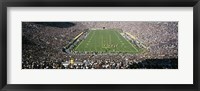 Framed Aerial view of a football stadium, Notre Dame Stadium, Notre Dame, Indiana, USA