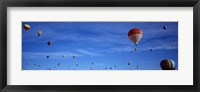 Framed Low angle view of hot air balloons, Albuquerque, New Mexico, USA