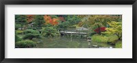 Framed Plank Bridge, The Japanese Garden, Seattle, Washington State, USA