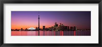 Framed Reflection of buildings in water, CN Tower, Toronto, Ontario, Canada