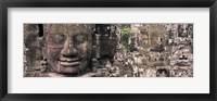 Framed Stone Faces Bayon Angkor Siem Reap Cambodia