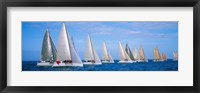 Framed Yachts in the ocean, Key West, Florida, USA