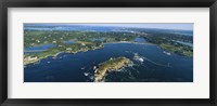 Framed Aerial view of an island, Newport, Rhode Island, USA