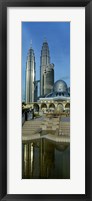 Framed Mosque and Petronas Towers Kuala Lumpur Malaysia