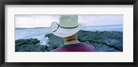 Framed Man with Straw Hat Galapagos Islands Ecuador